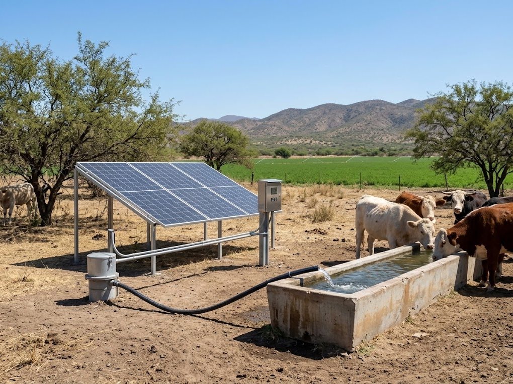 Bombeo solar instalado por ENERCO